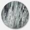 Designart - Raindrops on Grass Black White' Oversized Landscape Metal Circle Wall Art